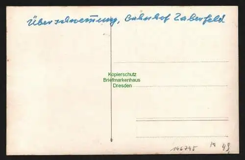 146745 AK Zaberfeld Kr. Heilbronn Bahnhof Hochwasser Überschwemmung um 1930