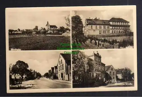 130532 Ansichtskarte Coswig Sa. Brockwitz Dresdner Str. Schule Fotokarte