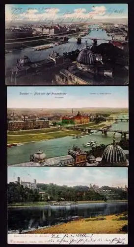 172977 3 AK Dresden Blick von der Frauenkirche auf die Neustadt 1907 Ministerien