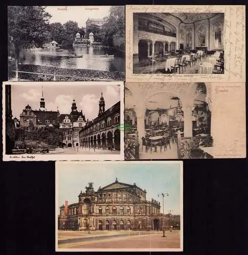 172981 10 Ansichtskarte Dresden Litho Hebigs Etablissemant 1898 Ministerium 1905 Loschwitz