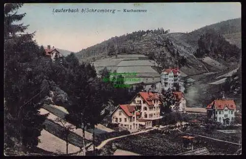 172866 Ansichtskarte Lauterbach bei Schramberg Schwarzwald 1907 Kurhäuser