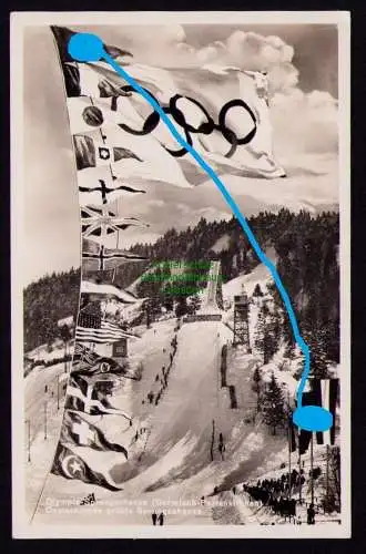 172836 Ansichtskarte Garmisch-Partenkirchen 1936 Olympia Sprungschanze