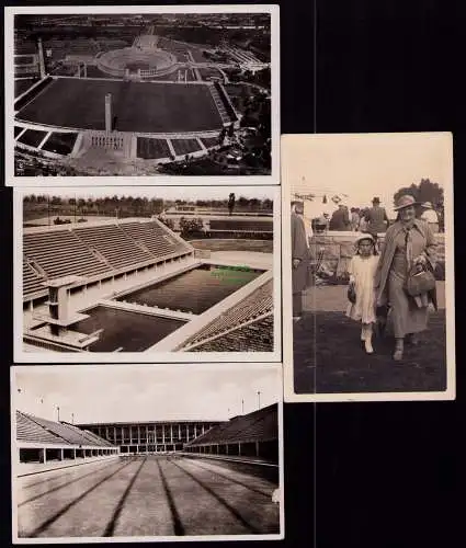 172760 4 Ansichtskarte Berlin 1936 Olympia Luftbild Stadion Reichssportfeld Schwimmstadion