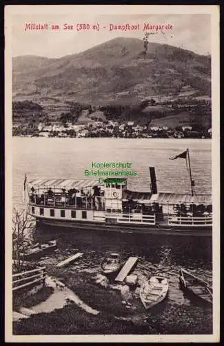 172764 AK Millstadt am See Dampfboot Margarethe 1911 (?) Kärnten