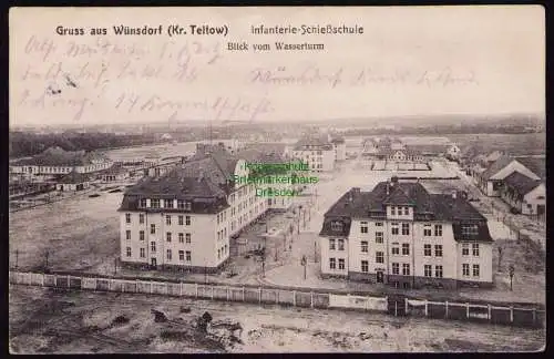 172839 AK Wünsdorf Kreis Teltow 1914 Infanterie Schießschule Blick v. Wasserturm