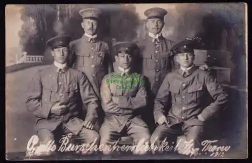 172833 AK Thorn Fotokarte Burschenschaft Studentika Uniform 1912