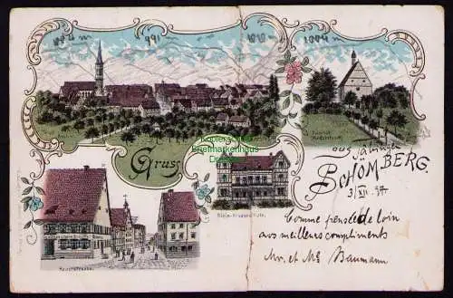 172805 AK Schömberg Litho 1897 Hauptstraße Kleinkinderschule Palmbühl