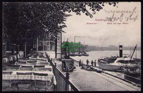 172863 AK Krefeld Uerdingen am Rhein Niederrhein Restaurant Rheinlust 1908