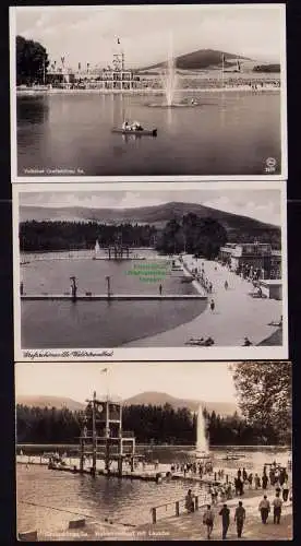 172775 3 AK Großschönau Sa. Volksbad Waldstrandbad 1933