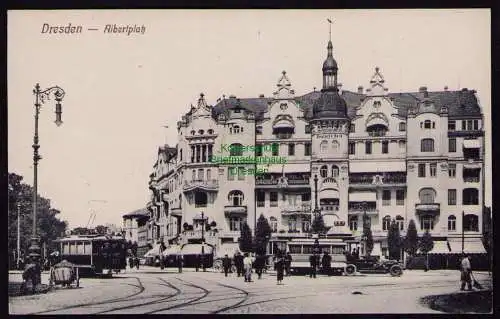 162487 AK Dresden Neustadt Albertplatz u 1910 Bautzner Ecke Königsbrücker Straße