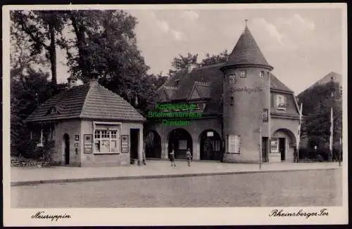 172642 AK Neuruppin 1941 Rheinsberger Tor Landpoststempel Zippelsförde