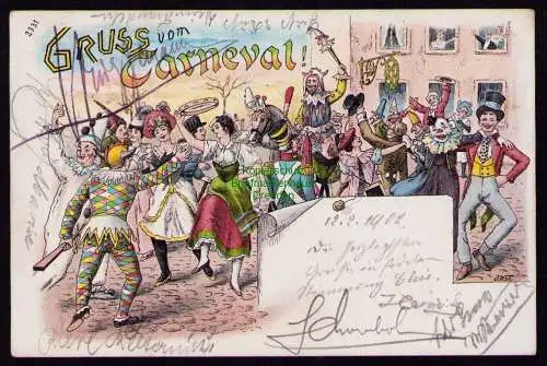 162481 AK Köln Rhein Litho Karneval Carneval 1902