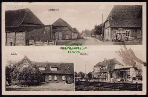 162467 AK Eilvese Neustadt am Rübenberge Han. Schule Bahnhof Dorfstraße um 1920