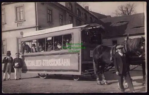 162459 AK Königswalder Straßenbahn Fotokarte Pferdebahn um 1910 Gießen