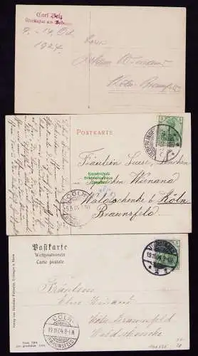 162525 3 Ansichtskarte Überlingen 1905 Litho 1924 Alte Burg Rheinanlage 1904