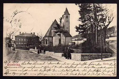 77576 Ansichtskarte Sievering Wien 1903 Kirche