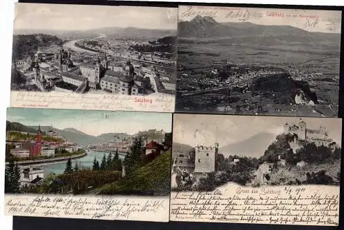 69647 4 Ansichtskarte Salzburg 1902 Festung Stadt