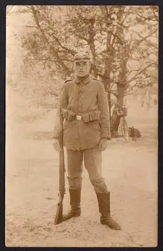 60607 Ansichtskarte Soldat Helm Pickelhaube Wünsdorf Kr. Teltow Feldpost Rekruten Depot