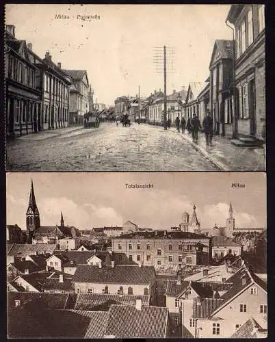 51399 5 Ansichtskarte Mitau Jelgava Lettland 1916 Feldpost Katholische Straße Poststraße Ko