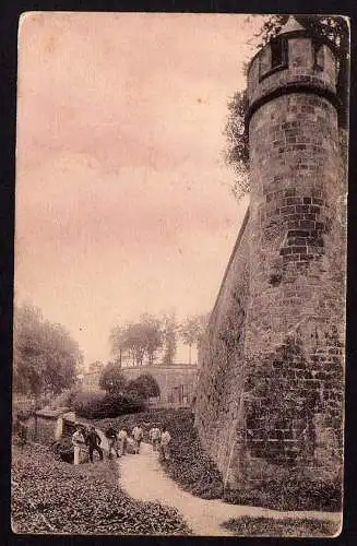 51597 Ansichtskarte Bez. Budweis Wall an der Zitadelle ca. 1918