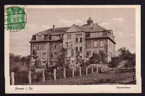 51260 Ansichtskarte Nossen 1926 Krankenhaus