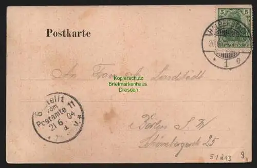 51213 Ansichtskarte Halberstadt 1904 Turm auf den Spiegelschen Bergen