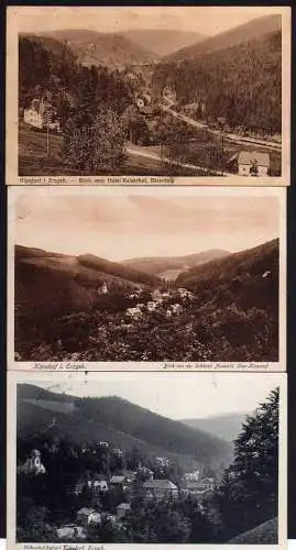 50603 3 Ansichtskarte Kipsdorf Blick v. Hotel Kaiserhof Bärenfels 1927