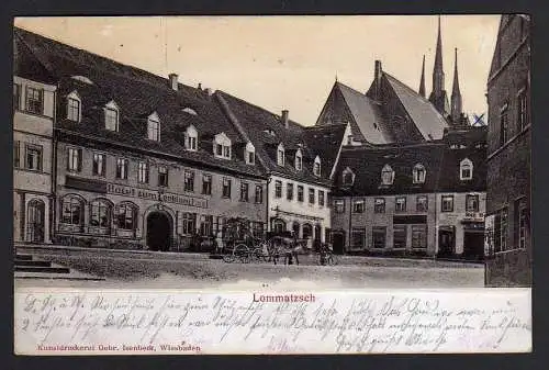 50682 AK Lommatzsch Hotel z. goldenen Fass Reliefkarte 1906