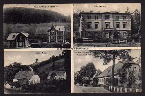 40587 AK Riesengebirge Petersdorf Schlesien 1917 Schule Warenhandlung Klement Vi