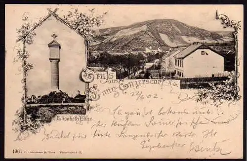 40903 Ansichtskarte Lang Enzersdorf N.Oe. Elisabeth Höhe Turm 1902