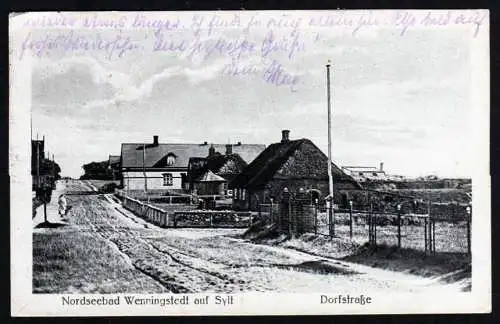 40969 Ansichtskarte Wenningstedt Sylt Dorfstraße 1928