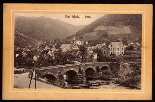 40869 Ansichtskarte Rech Ahrtal Brücke Kirche