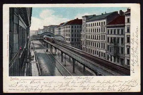 40733 Ansichtskarte Berlin Hochbahnhof Prinzenstrasse 1903