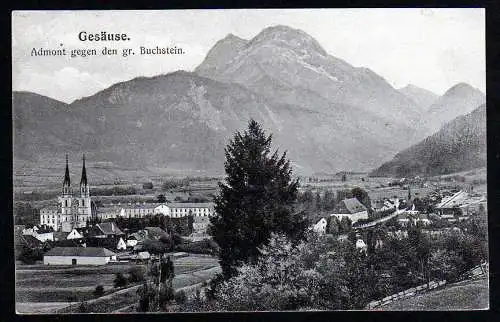 40422 AK Gesäuse Admont gegen den gr. Buchstein