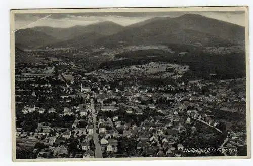 39487 Ansichtskarte Müllheim Baden Luftbild im 1930