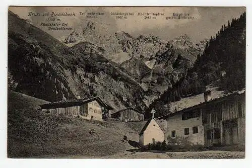 39430 AK Einödsbach Trettachspitze Mädelergabel Hochfrottspitze Hoffnung 1905