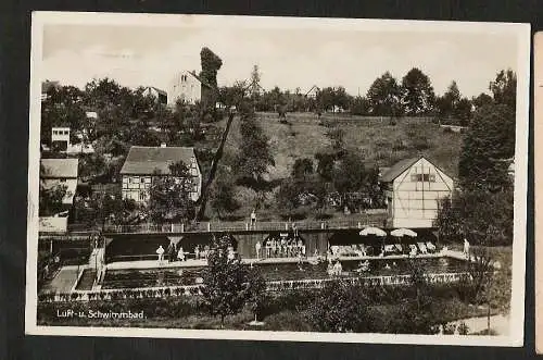 22356 Ansichtskarte Grund b. Mohorn Luft und Schwimmbad Landpoststempel gelaufen 1934