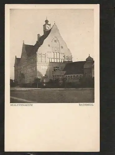 22328 Ansichtskarte Realgymnasium Radebeul Lößnitz bei Dresden um 1920