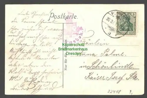 22498 AK Czorneboh bei Hochkirch Cunewalde Oberlausitz 1907 Pommritz