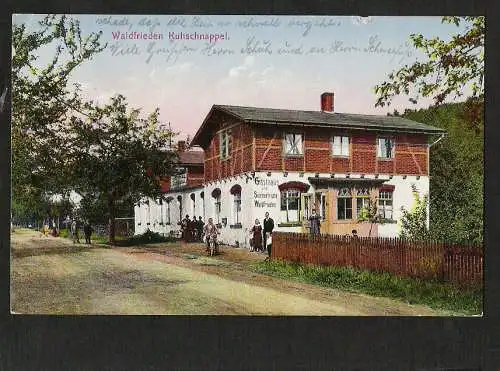 22668 Ansichtskarte Waldfrieden Kuhschnappel Gasthaus Wilhelm Wagner Sanct Egidien 1927