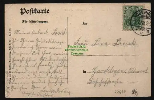 22694 Ansichtskarte Oberhof Obere Schweizer Hütte 1908