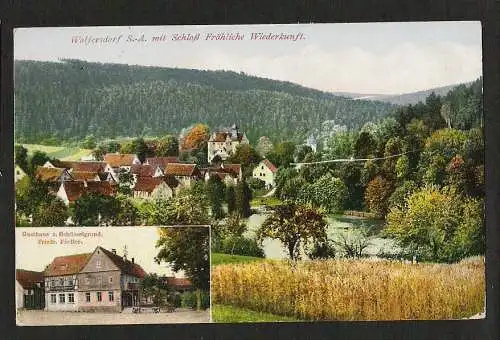 22676 AK Wolfersdorf Gasthaus z. Schlüsselgrund Schloss Fröhliche Wiederkunft