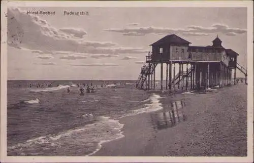 170780 AK Ostseebad Horst Badeanstalt 1926