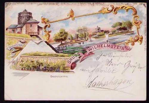 165693 Ansichtskarte Litho Wilhelmstein bei Hagenburg 1898 Schaumburg-Lippe Steinhuder Meer