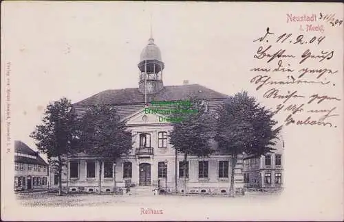 165526 AK Neustadt i. Meckl. 1904 Rathaus