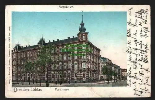 146660 AK Dresden Löbtau 1908 Poststrasse Postamt 28