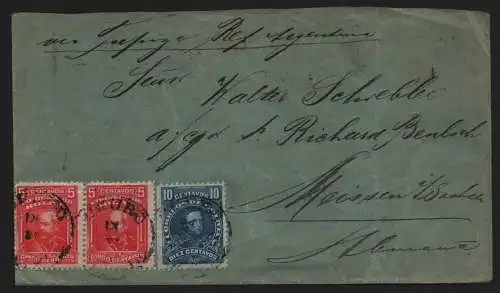 B12454 Brief Bolivien1903 über Buenos Aires nach Meissen Deutschland