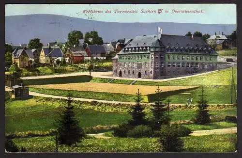 71886 Ansichtskarte Oberwiesenthal Kreisheim des Turnkreises Sachsen 1927