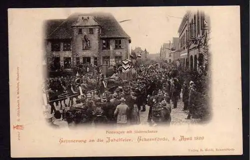 71735 Ansichtskarte Eckernförde 1899 Festzug 50 jähr. Jubelfeier Süderschanze