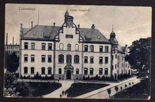 71351 Ansichtskarte Lüdenscheid Königliches Amtsgericht 1909